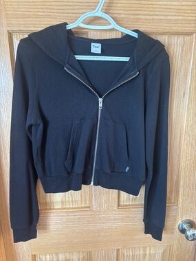 #49 TNA Waffle Knit Cropped Zip Up 20.5-23” PTP